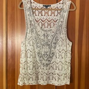 Studded Crochet Tank.